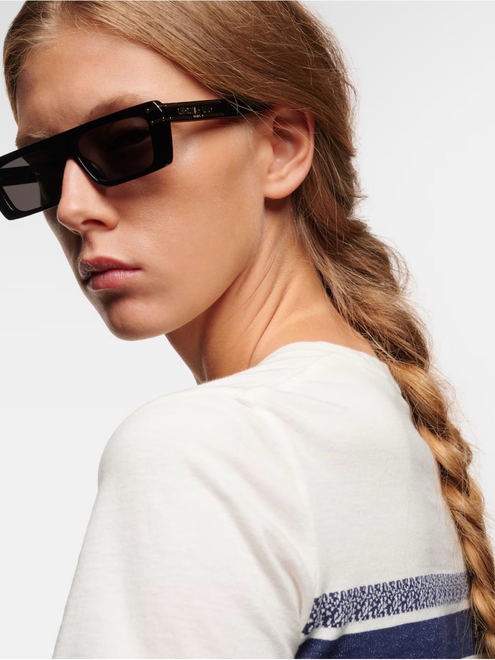 C D Rectangle Black Sunglasses